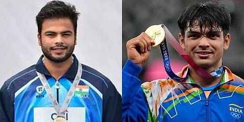 Sumit Antil (L) and Neeraj Chopra (Agency Photos)