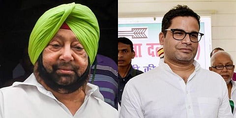 Punjab Chief Minister Amarinder Singh (L) and Prashant Kishor (R).