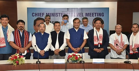 The second CM-level meeting on Assam-Meghalaya border. (Photo | Twitter/@himantabiswa)