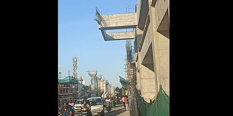 Work on the Jayadeva Metro Interchange has been hit by the pandemic | S Lalitha