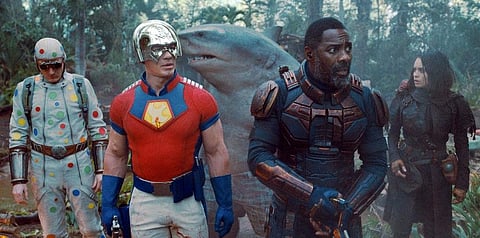 This image released by Warner Bros. Pictures shows, from left, David Dastmalchian, John Cena, Idris Elba and Daniela Melchoir in a scene from 'The Suicide Squad.' (Photo | AP, Warner Bros.)