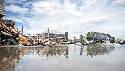 Destruction is seen in the aftermath of Hurricane Ida in Grand Isle (Photo | AP)