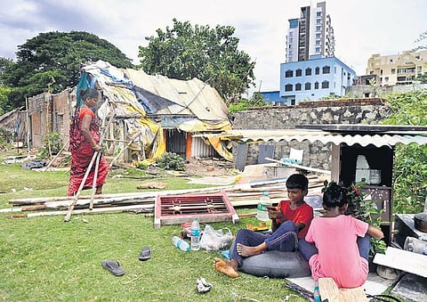File photo of evictees from Arumbakkam in Chennai| Debadatta Mallick