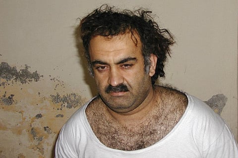 Khalid Sheikh Mohammed is seen shortly after his capture during a raid in Pakistan. (Photo | AP)