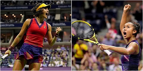 With their wins in the semi finals, 18-year-old Briton Emma Raducanu (L) and 19-year-old Canadian Leylah Fernandez have set up the first all-teen final at a major tournament since 1999. (Photos | AP)