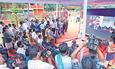 The newly constructed district and sessions court, Koraput inaugurated at Jeypore on Friday. (Photo | Express)