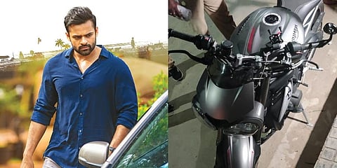 Tollywood actor Sai Dharam Tej sustained injuries in a road accident after his sports bike skidded and he fell down. (Photo | Facebook, EPS)