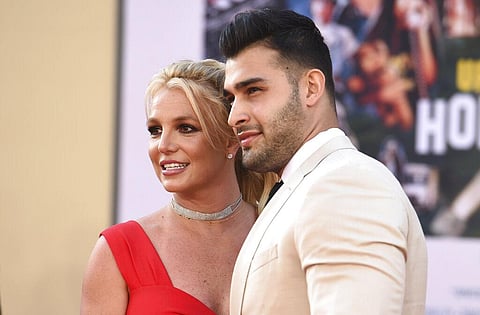 Britney Spears and Sam Asghari arrive at the Los Angeles premiere of 'Once Upon a Time in Hollywood' (Photo | AP)