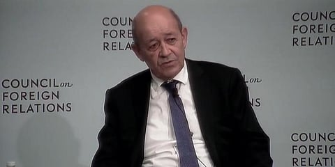 French foreign minister Jean-Yves Le Drian (Photo | YouTube screengrab)