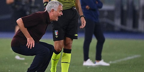Roma head coach Jose Mourinho during the Italian Serie A soccer match between Roma and Sassuolo at the Olympic stadium in Rome. (Photo | AP)