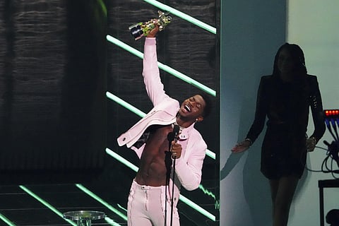 Lil Nas X accepts the award for Video of the Year for 'Montero (Call Me By Your Name)' at the MTV Video Music Awards 2021. (Photo | AP)
