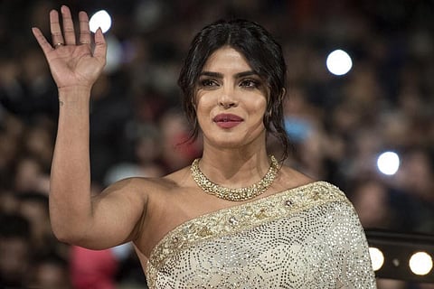 Priyanka Chopra attends her tribute on Jemaa El Fnaa square during the 18th Marrakech International Film Festival (Photo | AFP)