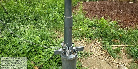 A borewell being drilled n Koratagere taluk in Tumakuru district of Karnataka.