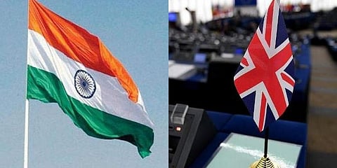 (Left) India flag and (Right) UK flag used for representation