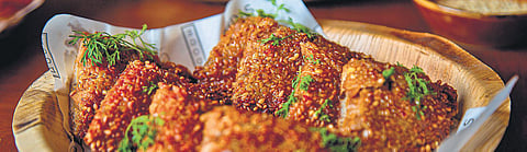 (From top) Kaprao; Kathal Biryani; Jackfruit Edamame Crumble; (below) Faux pao