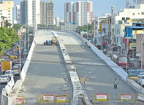 A view of the Koyambedu Flyover | R Satish babu