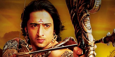 Actor Shaheer Sheikh in 'Mahabharat'.