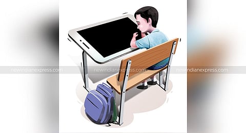 The survey titled ‘Paused Classrooms’, carried out by Save the Children and Odisha RTE Forum, was released on September 15. (Express Illustration)