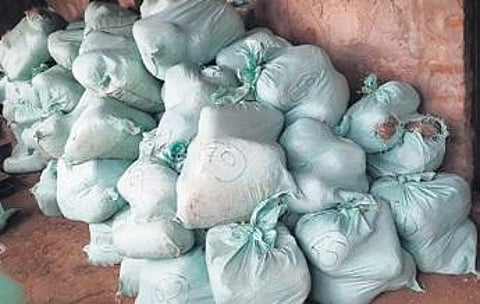 Ganja packets seized by UP STF and Alwar Police. (Photo | Express)