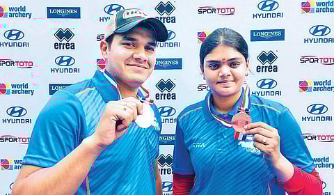 Abhishek Verma and Jyothi Surekha Vennam had won bronze in compound mixed team event in the previous edition of the championship. (File Photo)