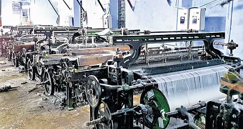 File photo of a powerloom. Free clothes are usually given to 1.8 crore underprivileged families per year through ration shops