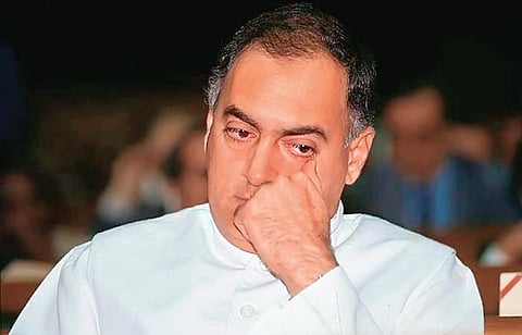 The Congress said nobody could wipe away the contributions of Rajiv Gandhi