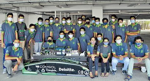 Team Avishkar with their Hyperloop Pod prototype after winning the “Most Scalable Design Award” at European Hyperloop Week | Express