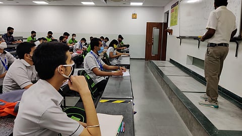 A class at one of the coaching institutes in Kota (File Photo | Express)
