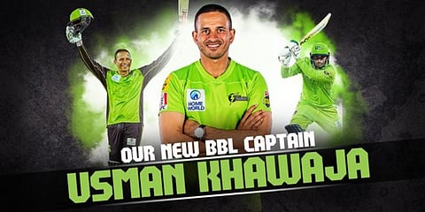 Sydney Thunder skipper Usman Khawaja (Photo | Sydney Thunder Twitter)