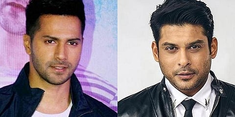 Actor Varun Dhawan (L) and Sidharth Shukla (R)