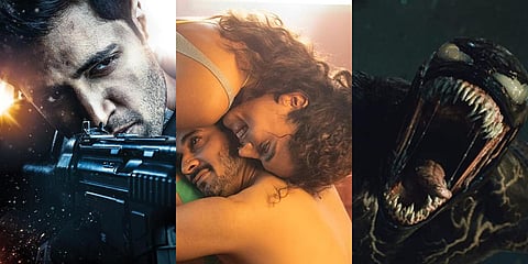 (From left) Stills from 'Major', 'Looop Lapeta' and 'Venom 2' . (Photo| IMDb)