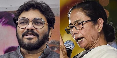 Babul Supriyo (L) and West Bengal CM Mamata Banerjee (File photo| PTI)