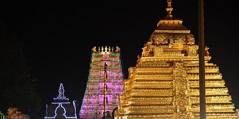 Sri Bhramaramba Mallikarjuna Swamy temple at Srisailam. (File Photo | EPS)