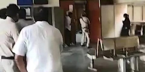 Jailed gangster Jitendra Gogi was shot dead inside a packed Rohini courtroom in New Delhi by two assailants dressed as lawyers. (Photo | Twitter)