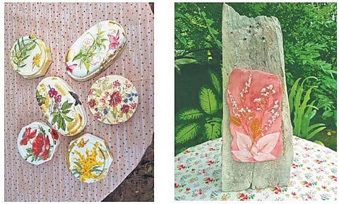 Sticks, scraps and stones foraged from walks around her farmland and the forested area beyond have, indeed, yielded the most pretty results.