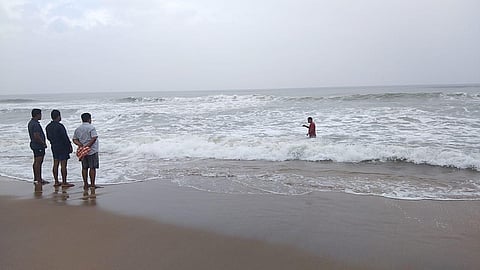 Gopalpur beach from Ganjam district before Cyclone Gulab. (Photo | Special Arrangement)