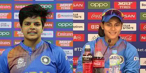 India internationals Shafali Verma (left) and Radha Yadav