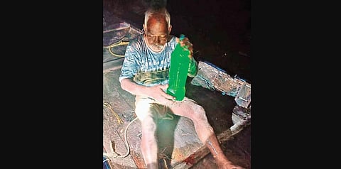 V Nayakanna, who swam to safety after the boat capsize. (Photo | Express)