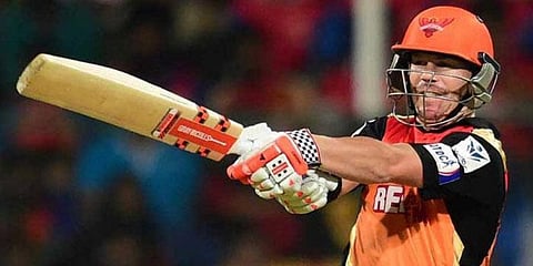 Sunrisers Hyderabad batsman David Warner (Photo | PTI)