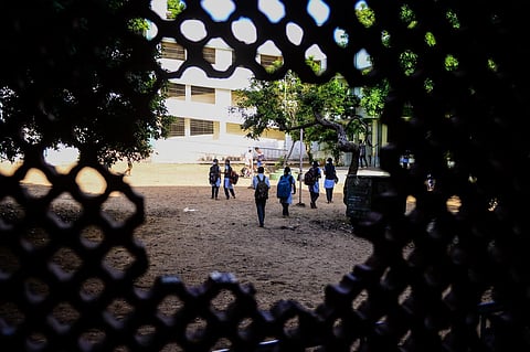 Students at the Ekalavya Model Residential School. (Photo | Debadatta Mallick, EPS)