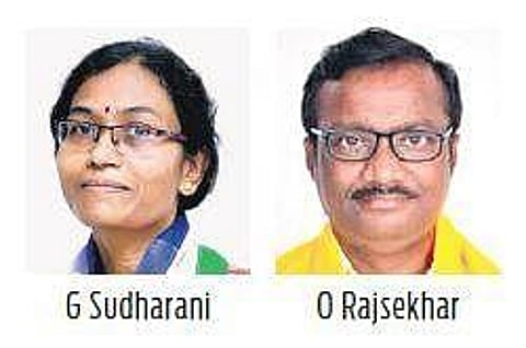 YSRCS's Dr Dasari Sudha (L) and TDP's Dr Obulapuram Rajasekhar (R).