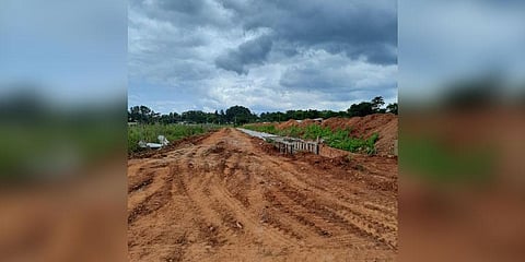 Kempegowda Layout sites in Bheemanakuppe area awaiting civic infrastructure like many other areas. (Photo | Express)