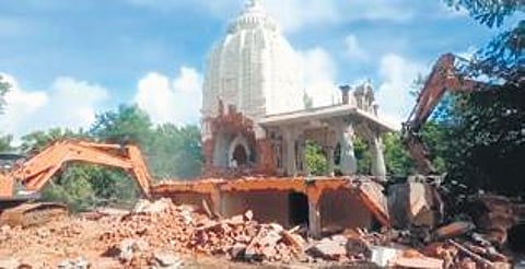 Panchamukhi Hanuman temple on Mahanadi river embankment.