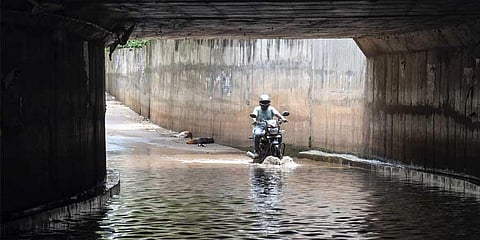 A view of the railway subway at Edamalaipatti Pudur in Tiruchy on Wednesday (MK Ashok Kumar | Express)