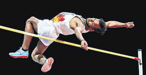 Praveen Kumar in action on Friday | PTI