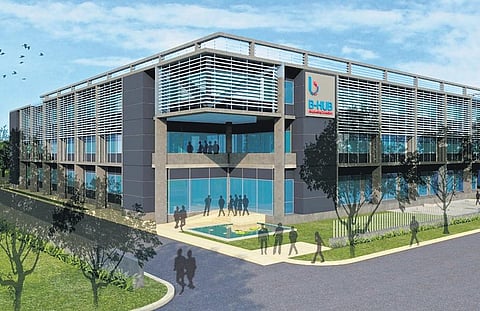 An artist’s impression of the proposed B-Hub at Genome Valley in Hyderabad
