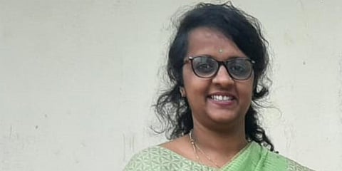 Art teacher K Sangeetha (Photo| EPS)