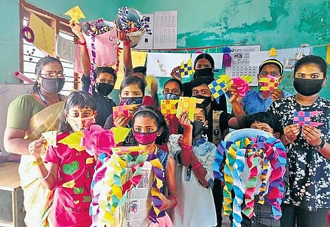 A class in progress at theSamagra Shiksha Kerala’s Local Resource Centre at Vembayam in Thiruvananthapuram | Express