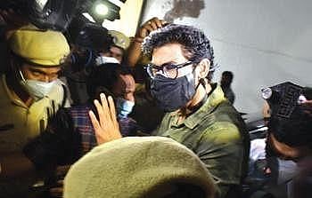 Rana Daggubati arrives at the ED office for questioning on Wednesday