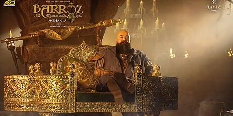 Mohanlal's first look from his directorial debut Barroz. (Photo | Twitter)